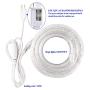 Warm White LED Rope Lights Outdoor Cuttable Waterproof 39ft/12m Plug in Strip Light 432pcs LEDs 110V Flexible Connectable Backyards Decorative Lighting Bedroom Wedding Party Garden
