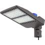 200W Led Parking Lot Light- IP66, ETL DLC Certified 26000LM Commercial LED Area Lighting, 5000k Pole Light with Dusk to Dawn Photocell- Slip Fitter, LED shoebox Light, Brown