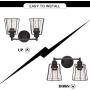 VINLUZ Farmhouse Cage Vanity Light Oil Rubbed Bronze Modern Bathroom Wall Lighting Fixture Rustic Metal Sconce Wall Mounted Lamp Clear Glass Shade for Stairway Porch Restaurants Kitchen
