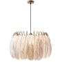 Modo Lighting White Feather Pendant Light 1 Light Modern Decor Chandelier Hanging Lights (17'')