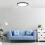 12 Inch 20W Flush Mount LED Ceiling Light, 2000 LM, Round Flush Mount Ceiling Lamp Fixture for Bedroom, Living, Kitchen, Hallway, Bathroom, Stairwell, Color Black, Slim, 3 Colors in 1(Non Dimmable)