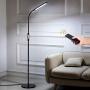 LED Floor Lamp for Living Room Bedroom Office with Remote Control and Timer, 5 Brightness Level 5 Color, 1800lm Dimmable Standing Light , Albrillo 2-in-1 LED Reading Lamp, Black