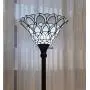 Tiffany Style Torchiere Standing Peacock Floor Lamp 72'' Tall Stained Glass Shade White Antique Vintage Light Bedroom Living Room Reading Antique Vintage Gift AM071FL11 Amora Lighting