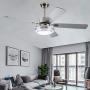 Andersonlight Fan 52'' LED Indoor Stainless Steel Ceiling Fan with Light and Remote Control