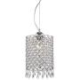 Modern Crystal Chandelier with 1 Lights Pendant Light for Dining Room, Bedroom, Living Room (Chrome)