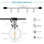 YUNLIGHTS LED Outdoor String Lights, 50FT 30+3 Bulbs G40 Globe String Lights – Waterproof Patio String Lights - Indoor Outdoor Decorative String Lights for Backyard Bistro Porch Garden Cafe Party