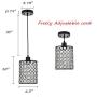 MonDaufie 2 Pack Chandelier Crystal Pendant Light, Black Hanging Crystal Ceiling Pendant Lighting Fixture with Adjustable Long Cord for Kitchen Island Living Room Bathroom Living Room