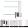 Modern LED Wall Sconce Lamp in Living Room, Joosenhouse Chrome Wall Lights for Bedroom, 11.8'' Inch Height, 4000K 420lm