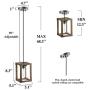 GEPOW Farmhouse Pendant Lighting, Rustic Wood Hanging Fixture for Kitchen Island, Dining Room, Bedroom, Foyer and Hallway