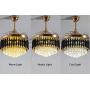 Sky Demons 42” Modern luxury Fandelier Crystal Chandelier Lamp Ceiling Fan light with Invisible Retractable Blades for Living Room Dining Room Kitchen,French Gold