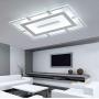 LITFAD Rectangular LED Flush Light Minimalist Acrylic Ultrathin Ceiling Lamp, Acrylic Ceiling Light Modern Pandent Light for Dinning Room Bedroom Living Room, White Light - 35.5'' Length