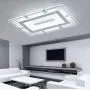 LITFAD Rectangular LED Flush Light Minimalist Acrylic Ultrathin Ceiling Lamp, Acrylic Ceiling Light Modern Pandent Light for Dinning Room Bedroom Living Room, White Light - 35.5'' Length