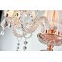 Saint Mossi Rose Gold K9 Crystal Chandelier Lighting LED Ceiling Light Fixture Pendant Lamp for Dining Room Bathroom Bedroom Livingroom 5 E12 LED Bulbs Required Height 24 x Width 25