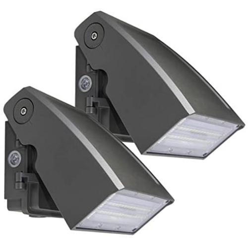 (2 Pack) Dakason 30W LED Wall Pack, Dusk-to-dawn Photocell, Adjustable Head, Full Cut-off Security Light, 5000K 3300lm Replaces 100-150W HPS/HID IP65 Waterproof Outdoor Lighting fixture ETL DLC Listed