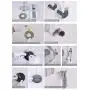 Pendant Lighting,Modern Contemporary,One Light Mini Pendant Light Fixture,Polished Chrome Bubble Glass Crystal Ceiling Hanging Lights, Perfect for Kitchen Island Dining Room Hallway Interior
