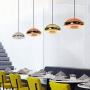 OUUED Edison Pendant Light, Modern Industrial Kitchen Island Ceiling Chrome Mirror Restaurant Decoration Hand Blown Glass Table Hanging Lamp Fixture for Dining Room, Living Bedroom, Bar Coffee Shop