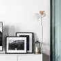 TeHenoo Contemporary White Wall Sconce, Rotatable Wall Lamp with Plug-in Cord for Master Bedroom, Living Room, Guest Room