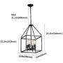 XILICON Foyer Chandelier Black Mid Century Industrial Pendant Lighting 4 Lights Vintage Ceiling Light Fixture for Entryway Dining Room Lights XILICON Foyer Chandelier Black Mid Century Industrial Pendant Lighting 4 Lights Vintage Ceiling Light Fixture for Entryway Dining Room Lights