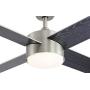 Ceiling Fan with Lights and Remote Control,SNJ Modern Ceiling Fan for Living Room Bedroom Dining Room,Indoor(44'',Sand Nickel)