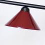Wellmet Pool Table Lights for 8/9 Table with 3 Metal Shades, Billiard Lamp for Man Cave, Game Room, Kitchen Island Light for Restaurant Or Dining Room (Red, 59 inch-3 Lights)