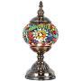 Turkish Moroccan Lamp Marrakech Handmade Mosaic Glass Table Desk Bedside Lamp Night Light for Living Room Bedroom Coffee Table (Green)