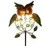 TAKE ME Garden Solar Lights Outdoor,Solar Powered Stake Lights - Metal OWL LED Decorative Garden Lights for Walkway,Pathway,Yard,Lawn (Green)