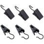 Coideal 100 Pack Stainless Steel Curtain Clip String Party Lights Hanger Wire Holder for Home Decoration, Photos, Art Craft Display and Outdoor Activities Supplies (Black)