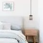 MAYNA Modern Mini Pendant Light, Ceiling Lamp Hanging Lighting Fixture with Hand Crafted Glass Bead for Kitchen Restaurant Cafe Dining Room Indoor, Black, 2-Pack