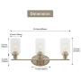 BONLICHT 3 Lights Bathroom Vanity Light Fixture Brushed Nickel Sconces Wall Lighting Contemporary Interior Wall Lamp with Clear Glass Shade,Modern Wall Light for Kitchen Bathroom Bedroom Living Room