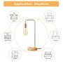 Industrial Desk Lamp, Gold Vintage Nightstand Table Lamp Bedside Table Lamp for Reading Stylish Desk Lamp for Living Room, Bedroom, Office