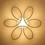 Modern Ceiling Light Fixture, CraftThink Flush Mount 35.5'' Wide Silicon Gel Twist Semi Flush Light Nordic Style LED Ceiling Fixture for Living Room Bedroom Office, Warm Light Source
