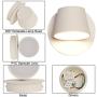 Modern Wall Sconce 6W Warm White 2800K, Adjustable Electric Art Deco Lighting 350 Degrees Rotatable, LED Indoor Light Fixture, Decorative Interior Nordic Lamps for Bedroom Living Room Office