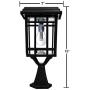 Gama Sonic GS-114B-FPW-BLK Prairie Bulb Lamp Outdoor Solar Light Fixture, Pole Pier & Wall Mount Kits, Black