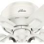 HUNTER 52152 Crestfield Indoor Low Profile Ceiling Fan with LED Light and Pull Chain Control, 42'', Fresh White