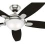 Hunter 54 in. Contemporary Ceiling Fan in Brushed Nickel with LED Light and Remote Control (Renewed)