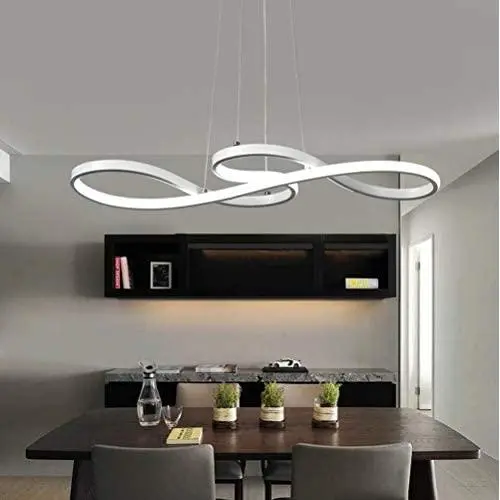 LED Chandelier Dining Room Island Ceiling Pendant Light Dimmable 3000K-6500K Remote Acrylic Half Flush Mount Lighting Fixtures, Modern Designer Height Adjustable Bedroom Living Room Decor Hanging Lamp LED Chandelier Dining Room Island Ceiling Pendant Light Dimmable 3000K-6500K Remote Acrylic Half Flush Mount Lighting Fixtures, Modern Designer Height Adjustable Bedroom Living Room Decor Hanging Lamp