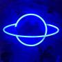 Blue Star Planet Neon Sign Night Light with Create Funny Sleep Environment for Baby Child Kids Bedroom,Game Rooms,Party,Home,USB Cable Battery Night Light Neon Sign for Wall Decor