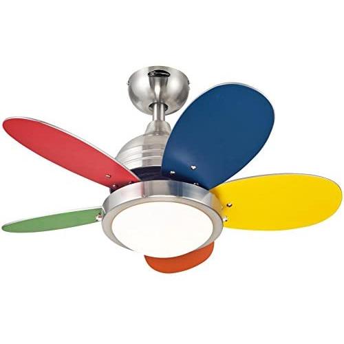 Westinghouse Lighting 7247500 Roundabout Indoor Ceiling Fan with Light, 30 Inch, Brushed Nickel Westinghouse Lighting 7247500 Roundabout Indoor Ceiling Fan with Light, 30 Inch, Brushed Nickel