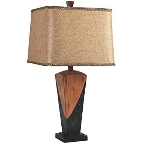 26'' European Style Vintage Bronze Table Lamp for Bedroom Living Room