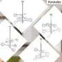 Modern Sputnik Chandelier 6 Lights Chrome,Mid-Century Glass Sphere Chrome Pendant Lighting for Bedroom Kitchen Dining Room by Bewamf (Bulbs Included)
