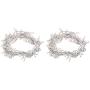 Amazon Basics 100 LED Commercial Grade Outdoor Christmas String Lights - White Rope, Warm White LED, 33-Foot, 2-Pack
