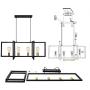 PUZHI HOME Modern Pendant Lighting 4-Light Farmhouse Chandeliers Kitchen Island Pendant Lighting Modern Hanging Diningroom Lamp for Kitchen Farmhouse Dining Room