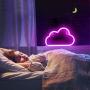 Protecu Cloud Light Neon Sign, LED Signs for Bedroom Neon Signs for Wall Decor, LED Neon Lights Light Up Signs for Kids Living Room, Birthday, Wedding Party, Christmas, New Year Home Decor (Pink)
