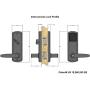 Prodigy SmartLock MaxSecure Interconnect Commercial Grade Lock with RFID Keyless Entry (Right Hand 5-1/2”, Flat Black)