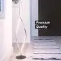 Brightech Twist - Modern LED Spiral Floor Lamp for Living Room Bright Lighting - Built in Dimmer for Bedroom Ambience Or TV Soft Light - Futuristic Indoor Pole Lamp for Offices - Black