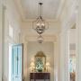 Wood and Metal Chandelier Square 6-Light Adjustable Height Ceiling Pendant Light Dining Room Lighting Fixtures Hanging，Living Room Light ,Kitchen Chandelier UL Listed