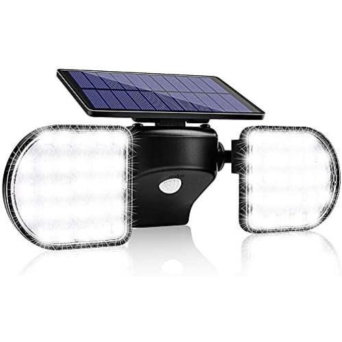 Solar Lights Outdoor,Solar Security Lights with Motion Sensor-56 LED Waterproof Solar Wall Lights,Solar Spotlight Lights Dual Head with 360°Rotatable for Yard Garden Patio Garage Driveway (1 Pack)