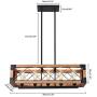 OYI 1 Farmhouse Hanging Fixture Retro Ceiling Light, Brown