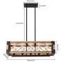 OYI 1 Farmhouse Hanging Fixture Retro Ceiling Light, Brown