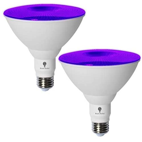 2 Pack BlueX LED Par38 Flood Purple Light Bulb - 18W (120Watt Equivalent) - Dimmable - E26 Base Purple LED Lights, Party Decoration, Porch, Home Lighting, Holiday Lighting, Purple Flood Light